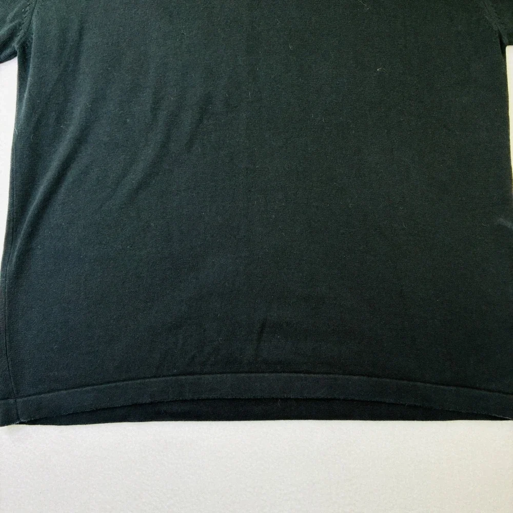 Banana Republic Mens XL Black V-Neck Short Sleeve 100% Cotton Knit Sweater Tee